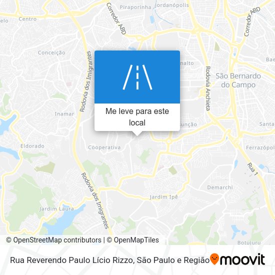 Rua Reverendo Paulo Lício Rizzo mapa