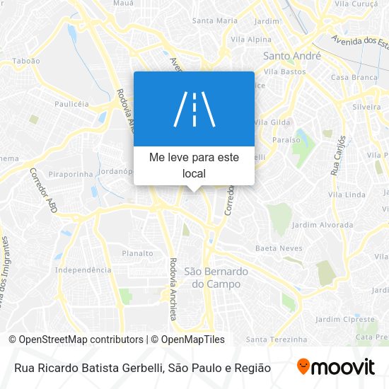 Rua Ricardo Batista Gerbelli mapa