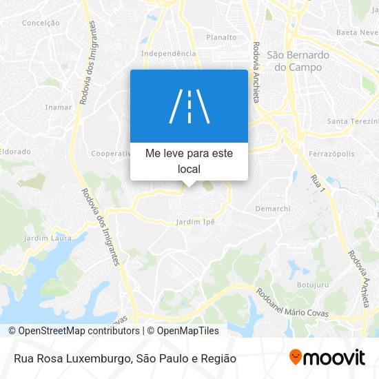 Rua Rosa Luxemburgo mapa