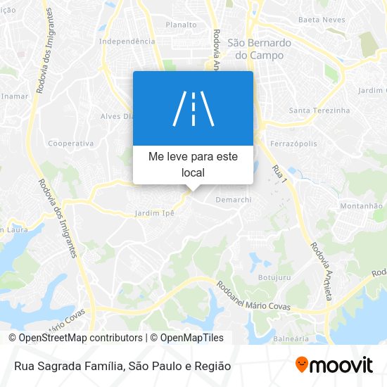 Rua Sagrada Família mapa