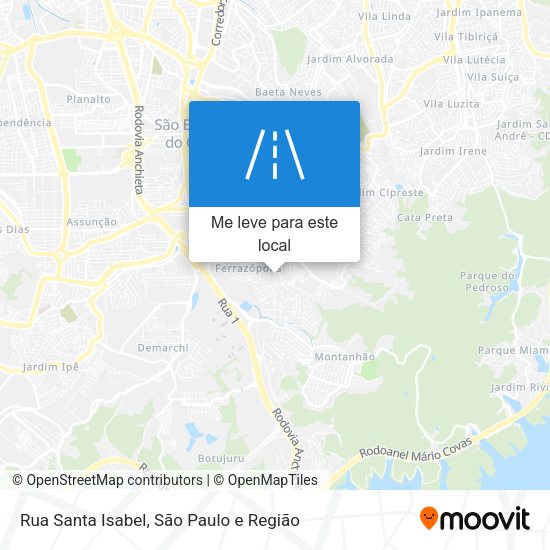 Rua Santa Isabel mapa