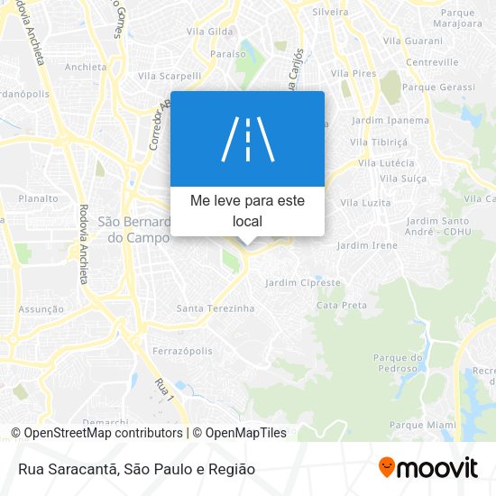 Rua Saracantã mapa