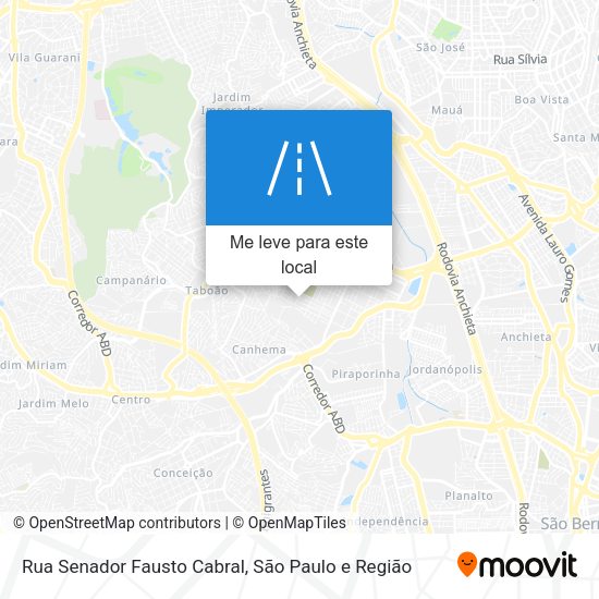 Rua Senador Fausto Cabral mapa