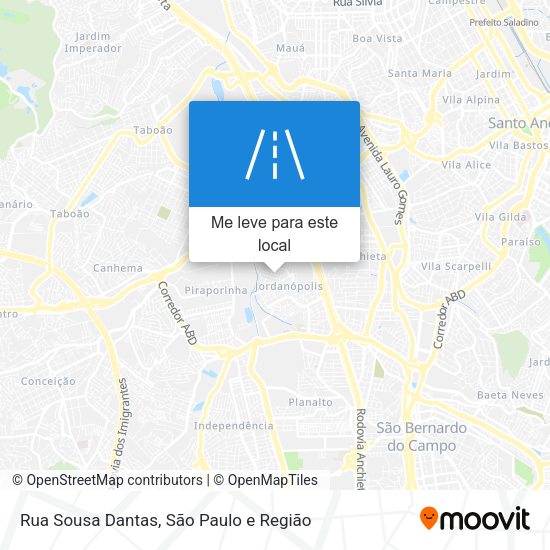 Rua Sousa Dantas mapa