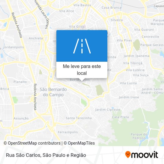 Rua São Carlos mapa