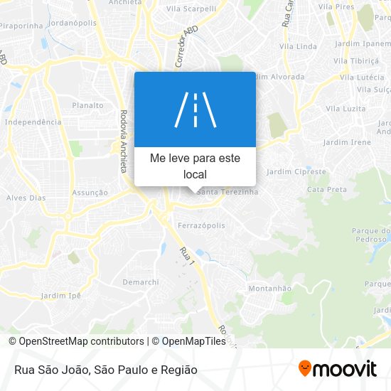 Rua São João mapa