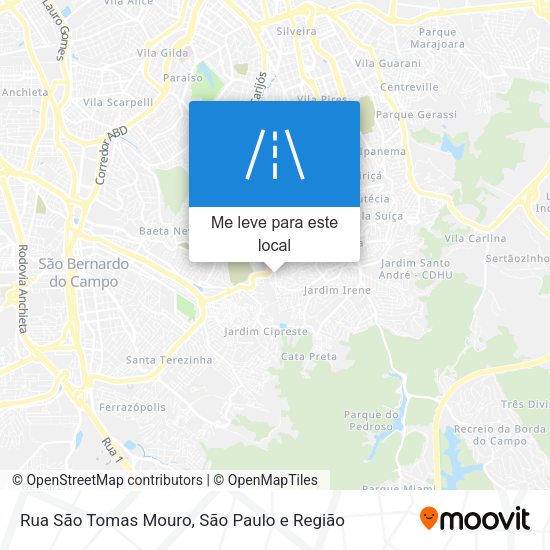 Rua São Tomas Mouro mapa