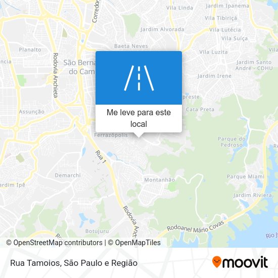 Rua Tamoios mapa