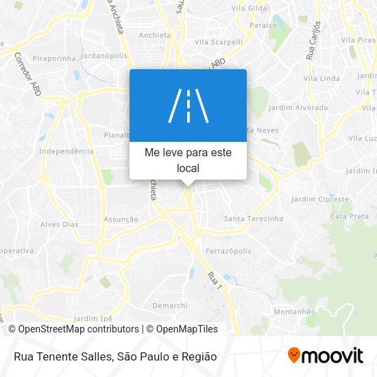 Rua Tenente Salles mapa