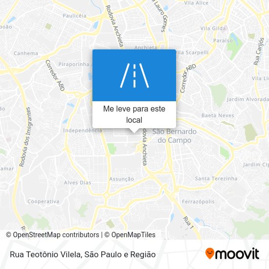 Rua Teotônio Vilela mapa