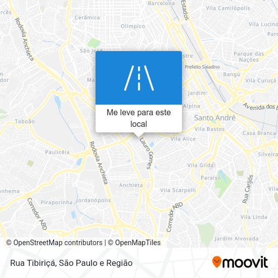 Rua Tibiriçá mapa