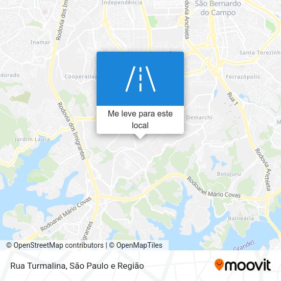 Rua Turmalina mapa