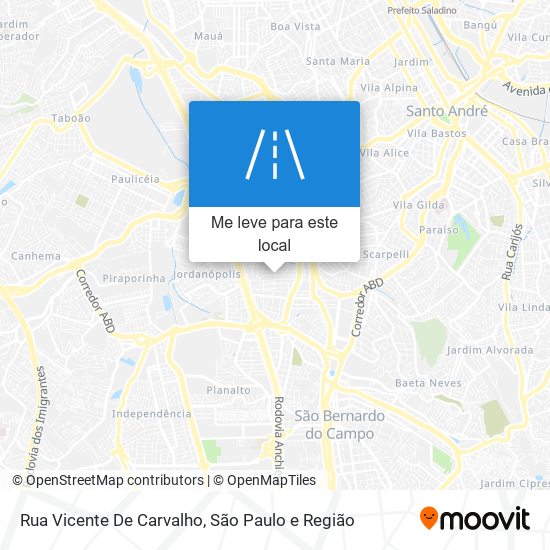 Rua Vicente De Carvalho mapa