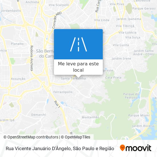 Rua Vicente Januário D'Ângelo mapa