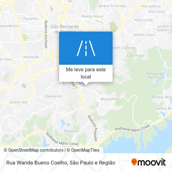 Rua Wanda Bueno Coelho mapa