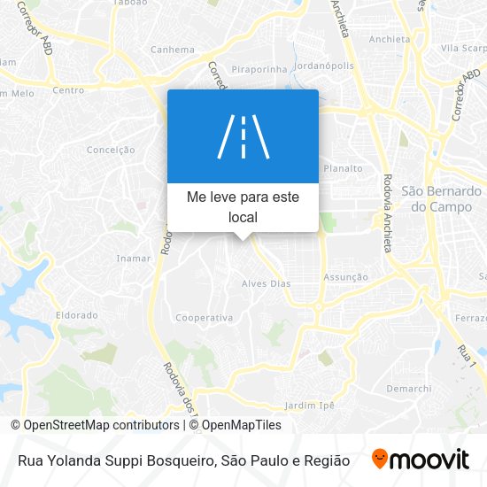 Rua Yolanda Suppi Bosqueiro mapa