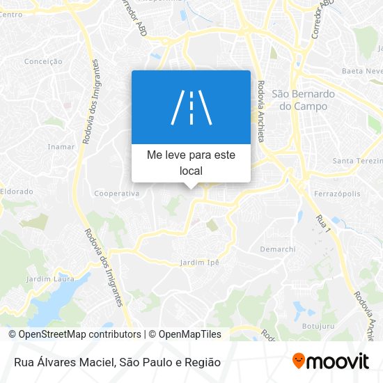 Rua Álvares Maciel mapa