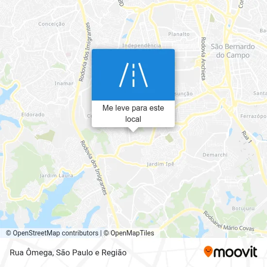 Rua Ômega mapa