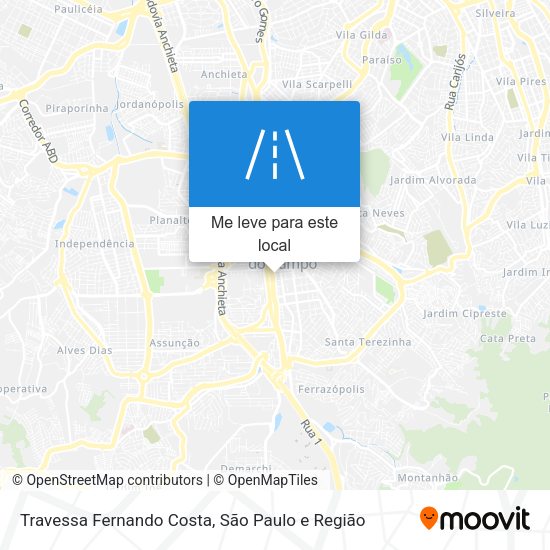 Travessa Fernando Costa mapa