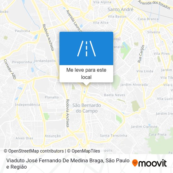 Viaduto José Fernando De Medina Braga mapa