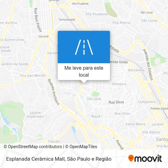 Esplanada Cerâmica Mall mapa