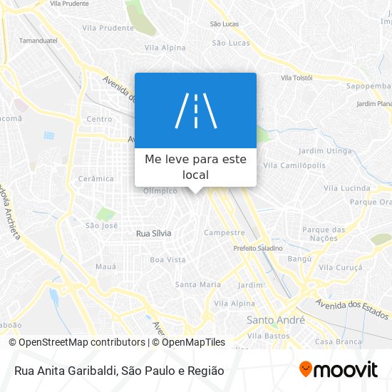 Rua Anita Garibaldi mapa