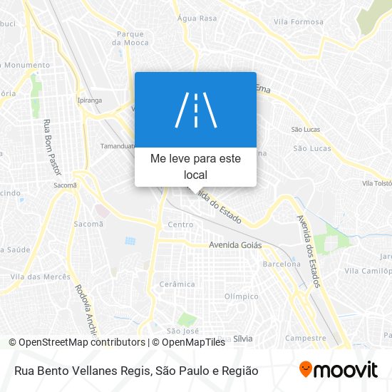 Rua Bento Vellanes Regis mapa