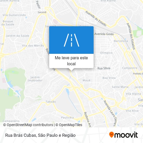 Rua Brás Cubas mapa