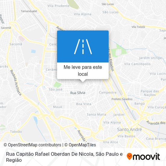 Rua Capitão Rafael Oberdan De Nicola mapa