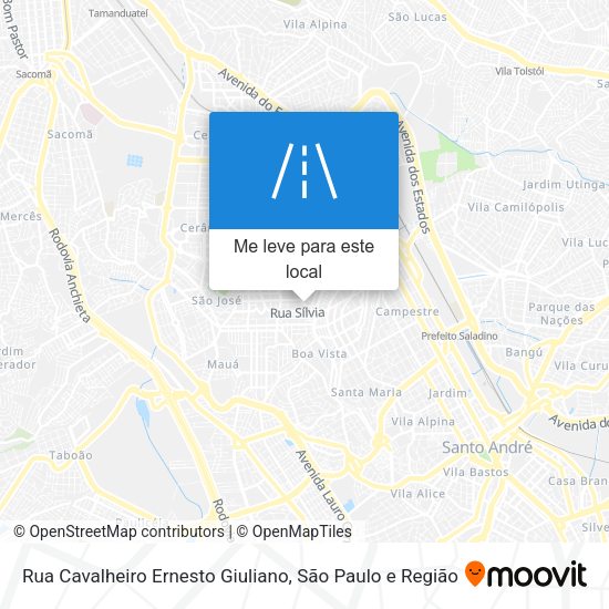 Rua Cavalheiro Ernesto Giuliano mapa