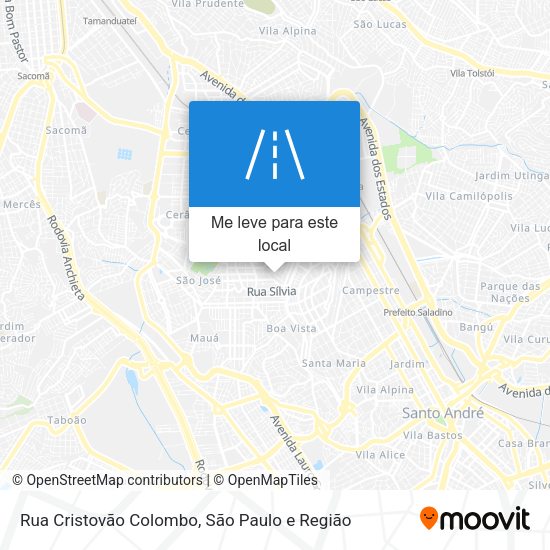 Rua Cristovão Colombo mapa