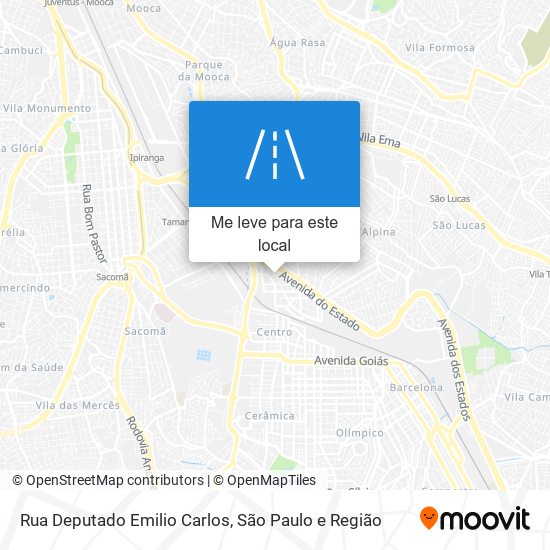 Rua Deputado Emilio Carlos mapa