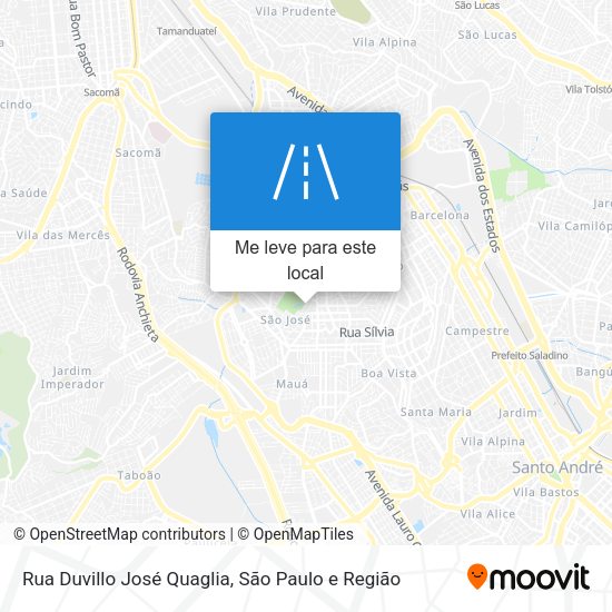 Rua Duvillo José Quaglia mapa