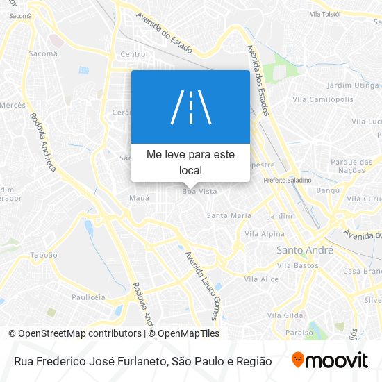 Rua Frederico José Furlaneto mapa