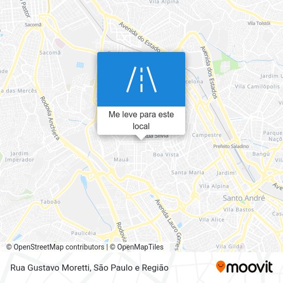 Rua Gustavo Moretti mapa