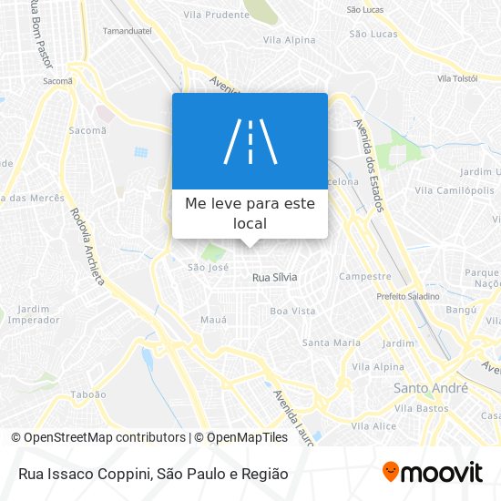 Rua Issaco Coppini mapa