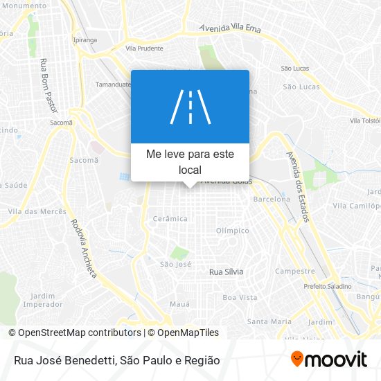 Rua José Benedetti mapa