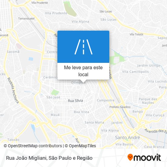 Rua João Migliani mapa