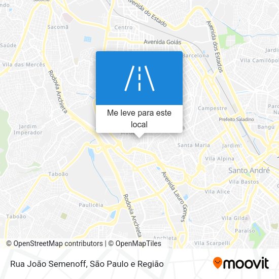 Rua João Semenoff mapa