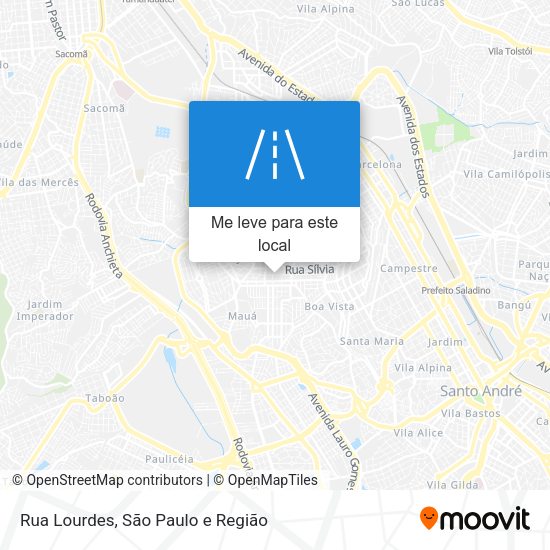 Rua Lourdes mapa