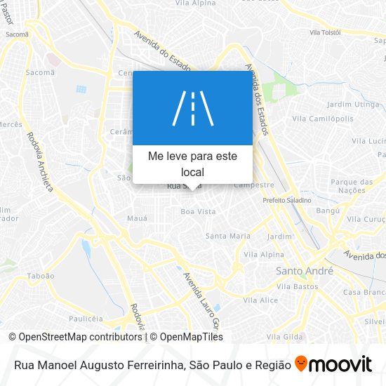 Rua Manoel Augusto Ferreirinha mapa