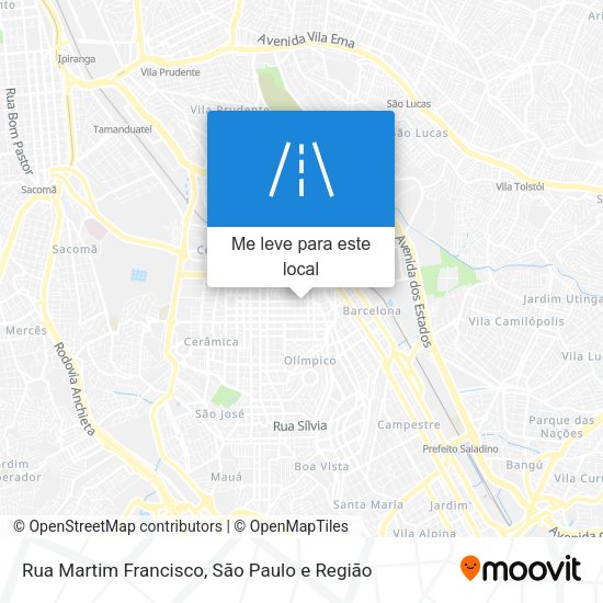 Rua Martim Francisco mapa