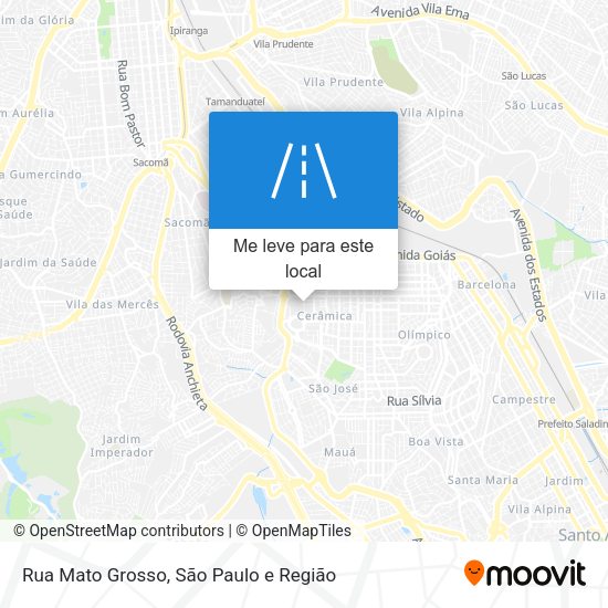 Rua Mato Grosso mapa