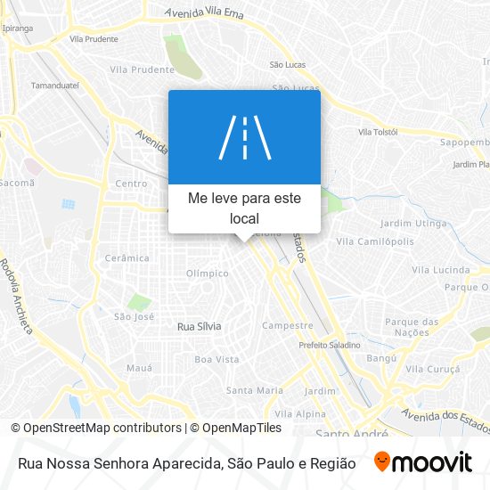 Rua Nossa Senhora Aparecida mapa