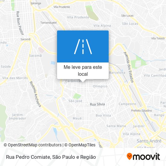 Rua Pedro Comiate mapa