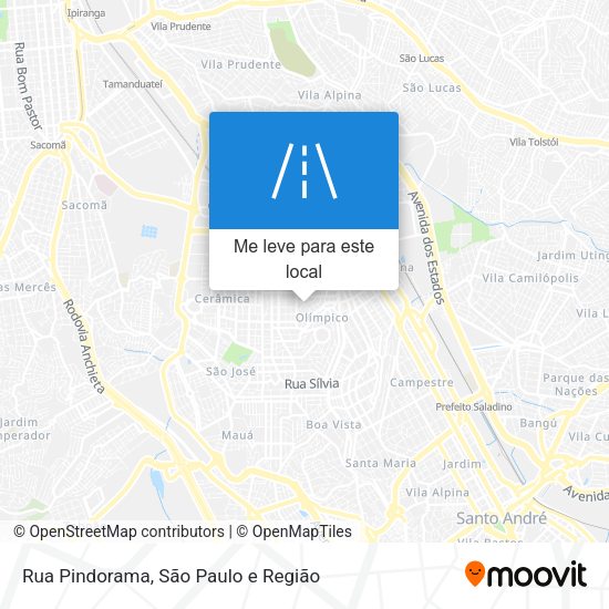 Rua Pindorama mapa