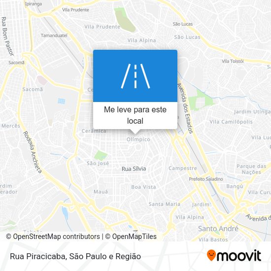Rua Piracicaba mapa