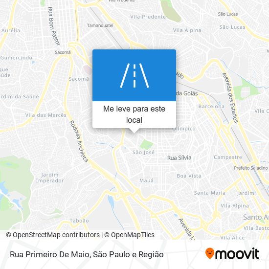 Rua Primeiro De Maio mapa