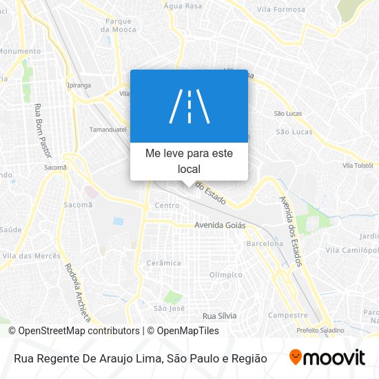 Rua Regente De Araujo Lima mapa