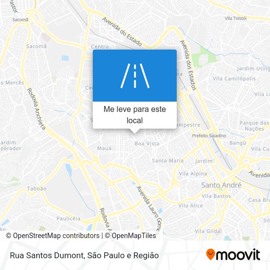 Rua Santos Dumont mapa
